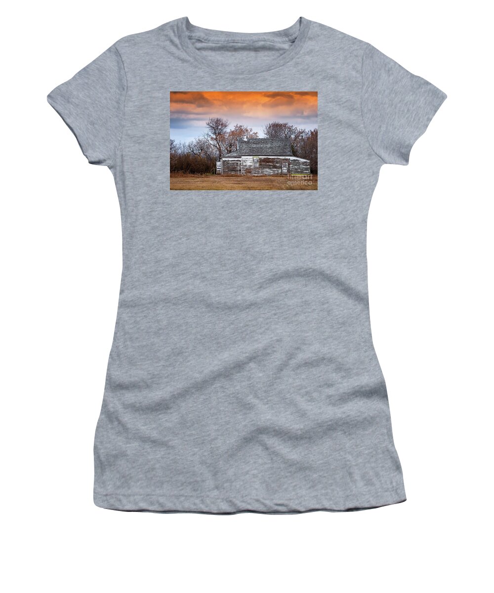 Festblues Women's T-Shirt featuring the photograph At the end of Time by Nina Stavlund