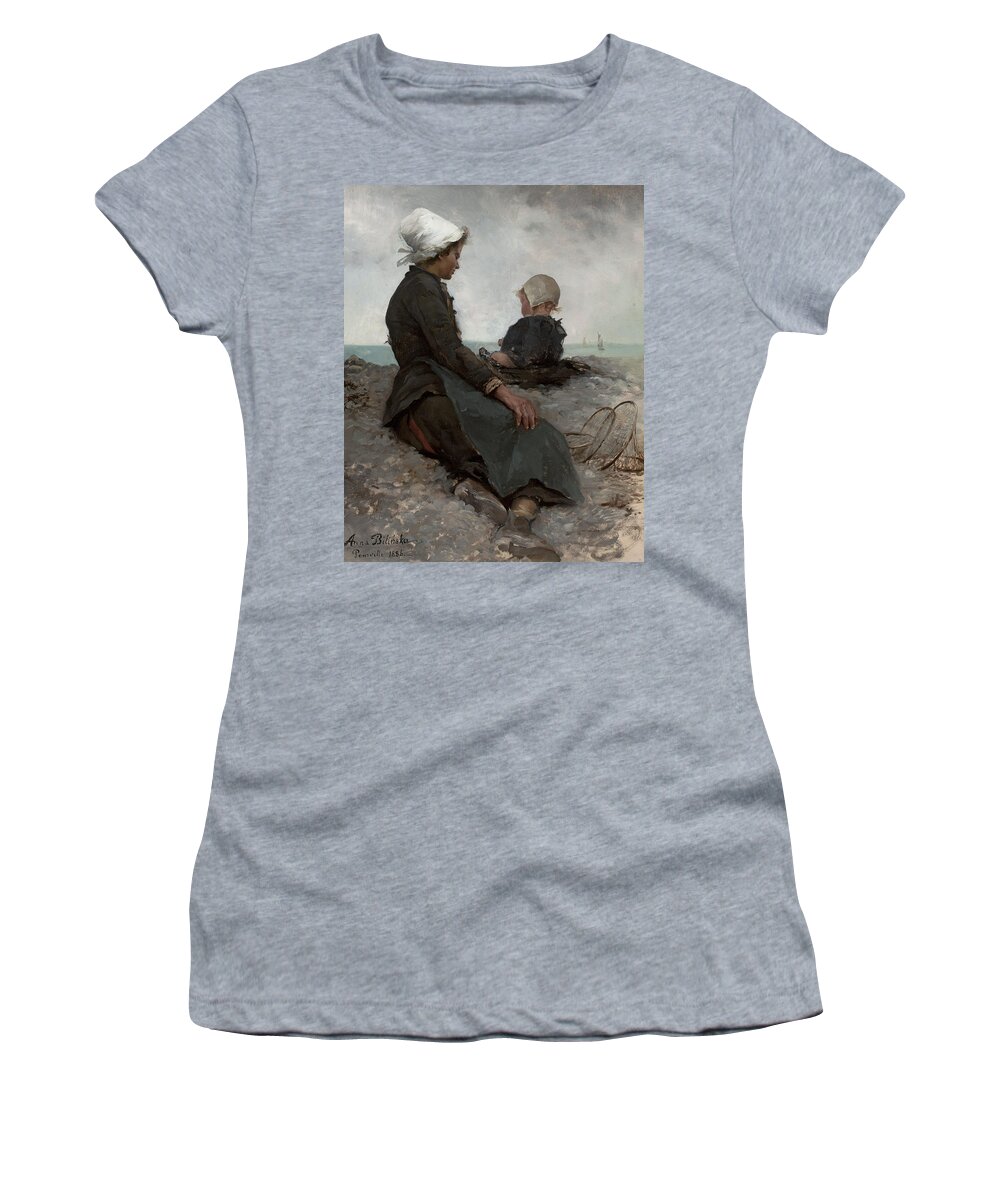 19th Century Women's T-Shirt featuring the painting At the Seaside by Anna Bilinska