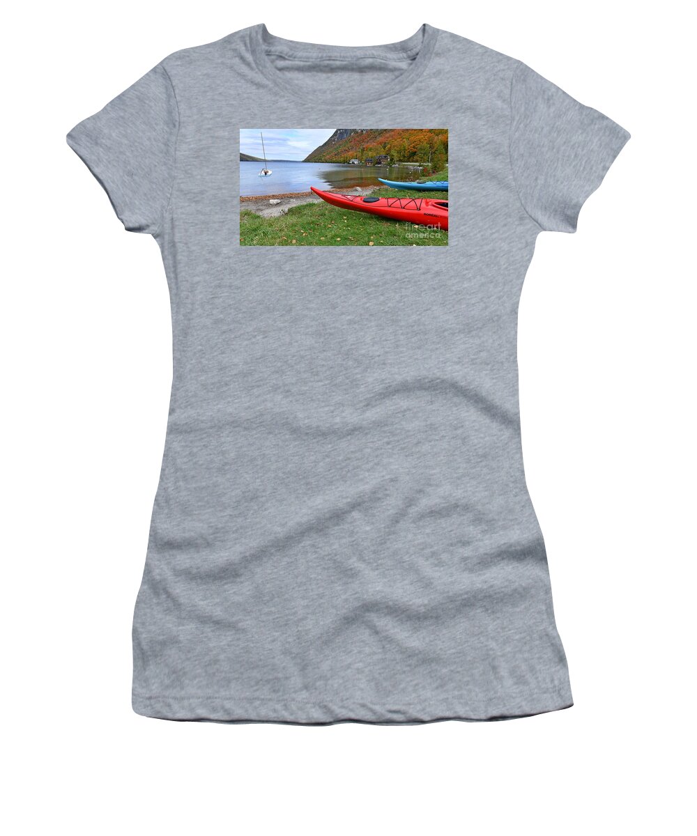 Vermont Women's T-Shirt featuring the photograph Autumn at Lake Willoughby by Steve Brown