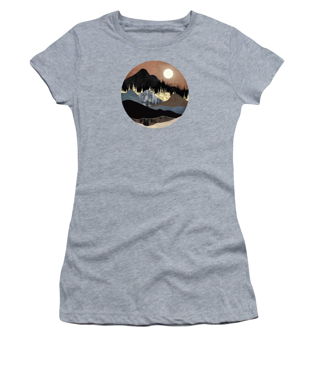 Autumn Women's T-Shirt featuring the digital art Autumn Mountains by Spacefrog Designs