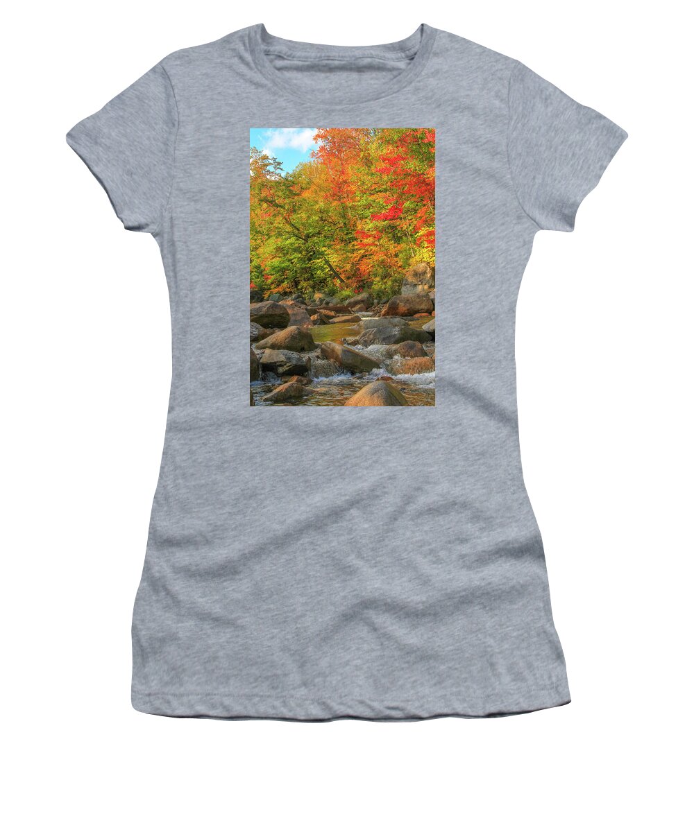 Autumn Stream Women's T-Shirt featuring the photograph Autumn Stream by Dan Sproul