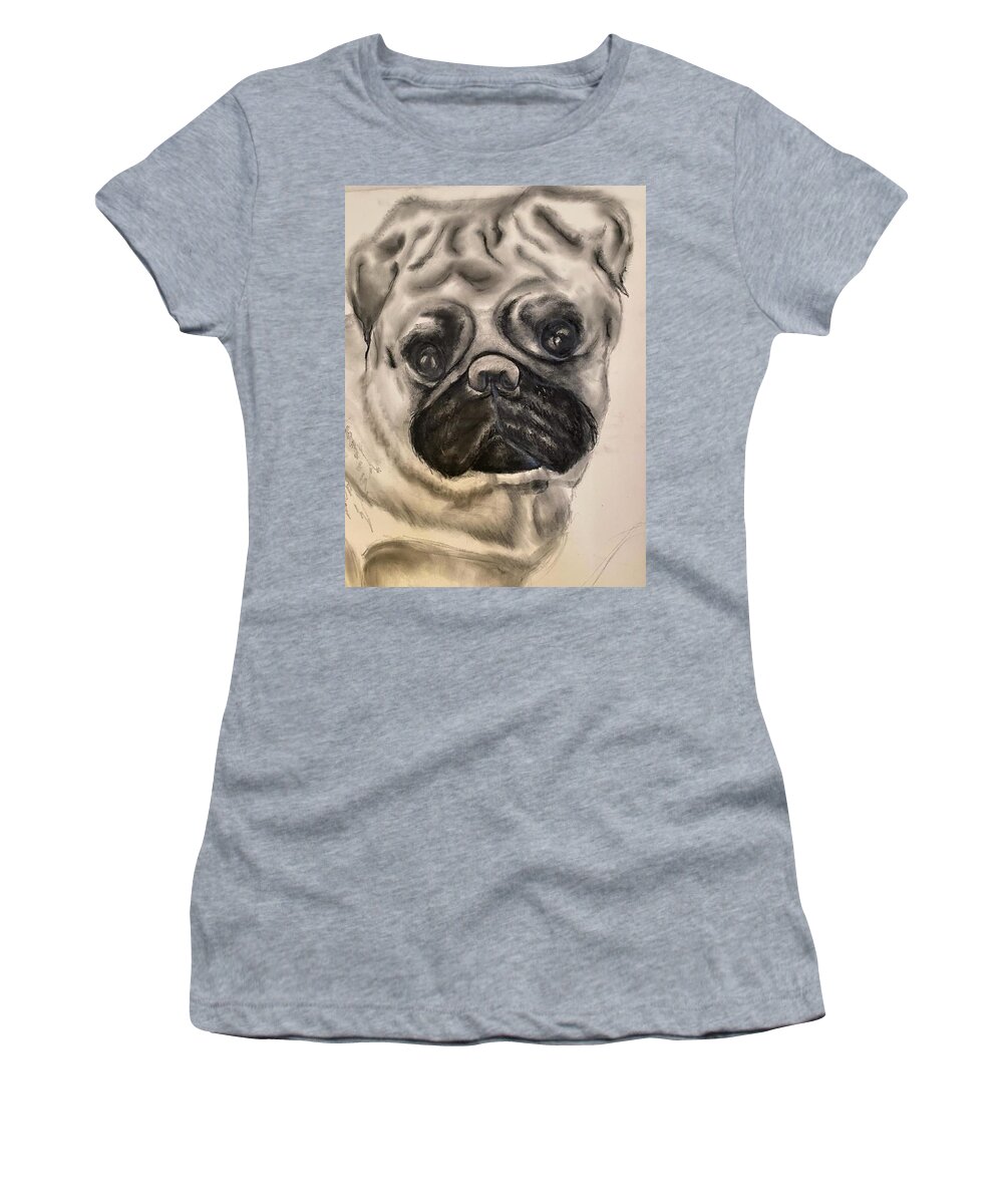  Women's T-Shirt featuring the drawing Ayden by Angie ONeal