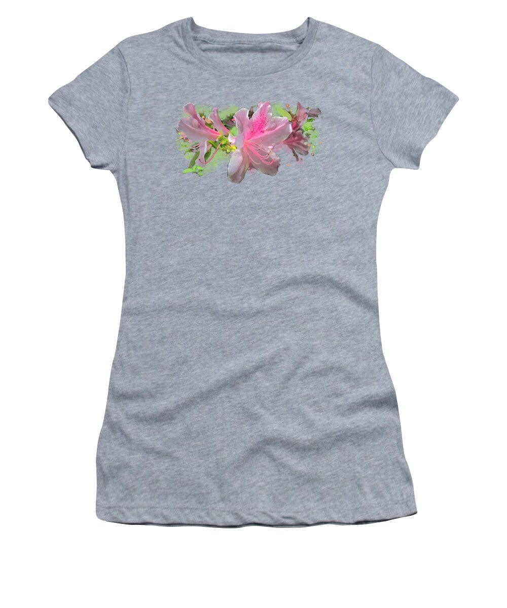 Azalea Blossom Women's T-Shirt featuring the digital art Azalea #2 by Gina Harrison