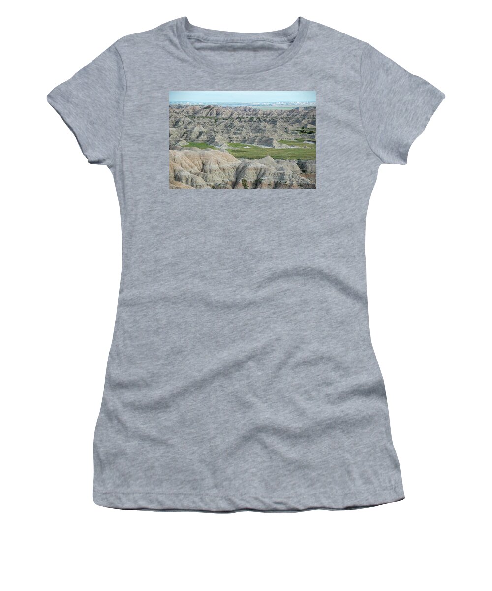 Landscape Women's T-Shirt featuring the photograph Badlands of South Dakota by Steve Templeton