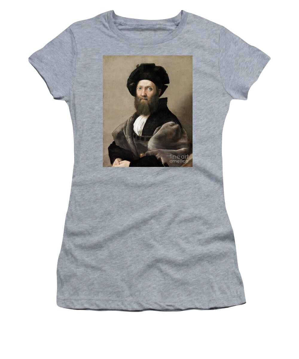 1514 Women's T-Shirt featuring the painting Baldassare Castiglione by Raphael