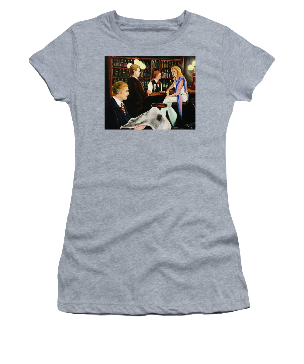 Bar Women's T-Shirt featuring the painting Bar by Lana Sylber