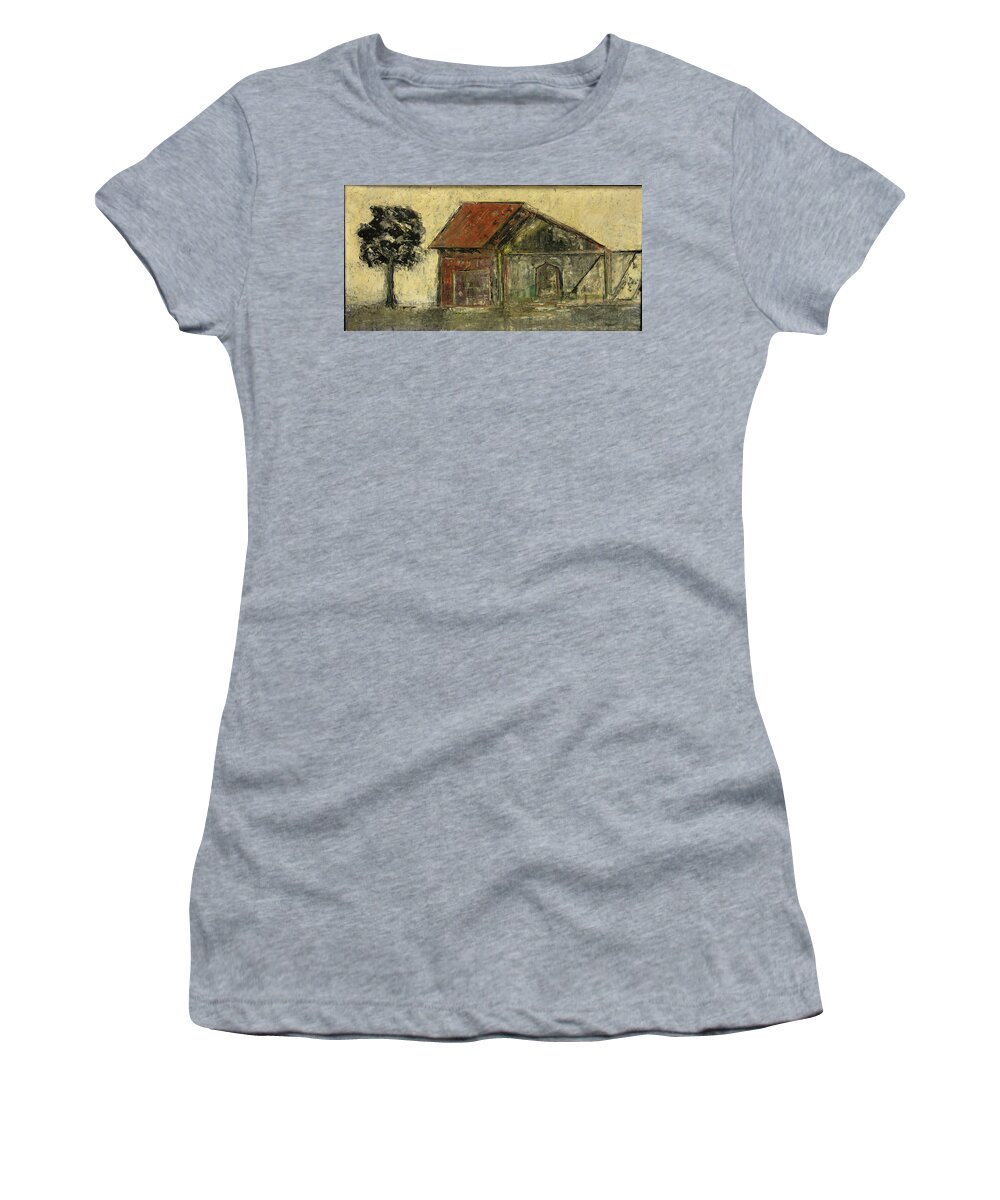 Art Class Women's T-Shirt featuring the painting Barn on the Old Farm by David McCready
