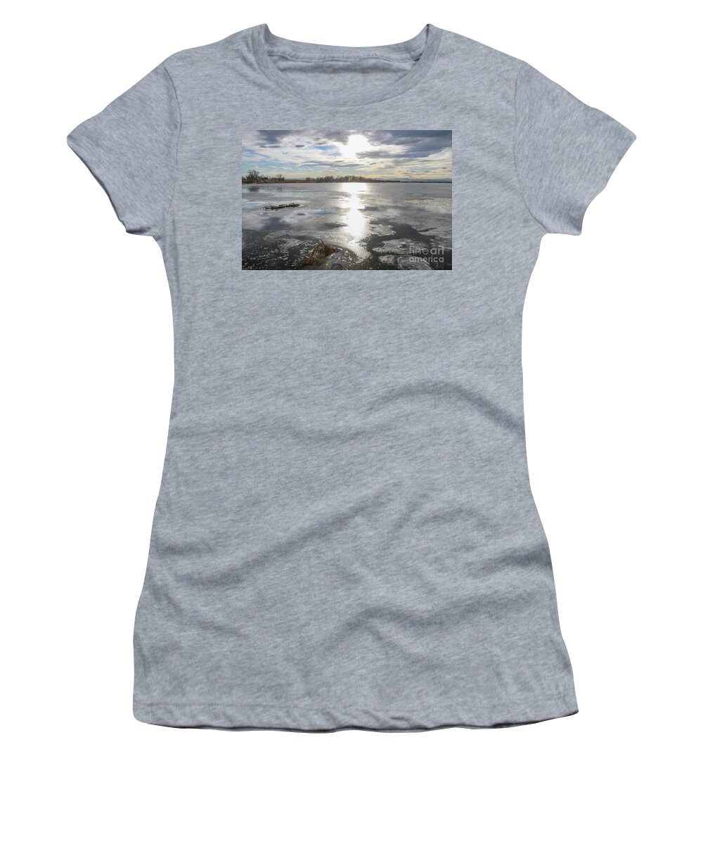 Barr Lake State Park Women's T-Shirt featuring the photograph Barr Lake State Park by Veronica Batterson