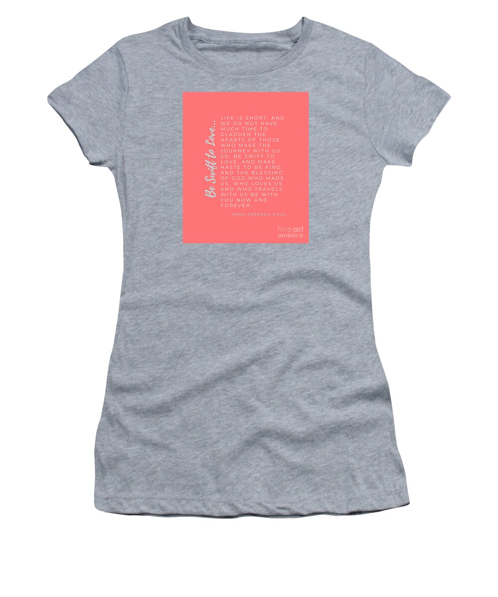 Typography Women's T-Shirt featuring the digital art Be Swift to Be Kind Episcopal Prayer by Christie Olstad