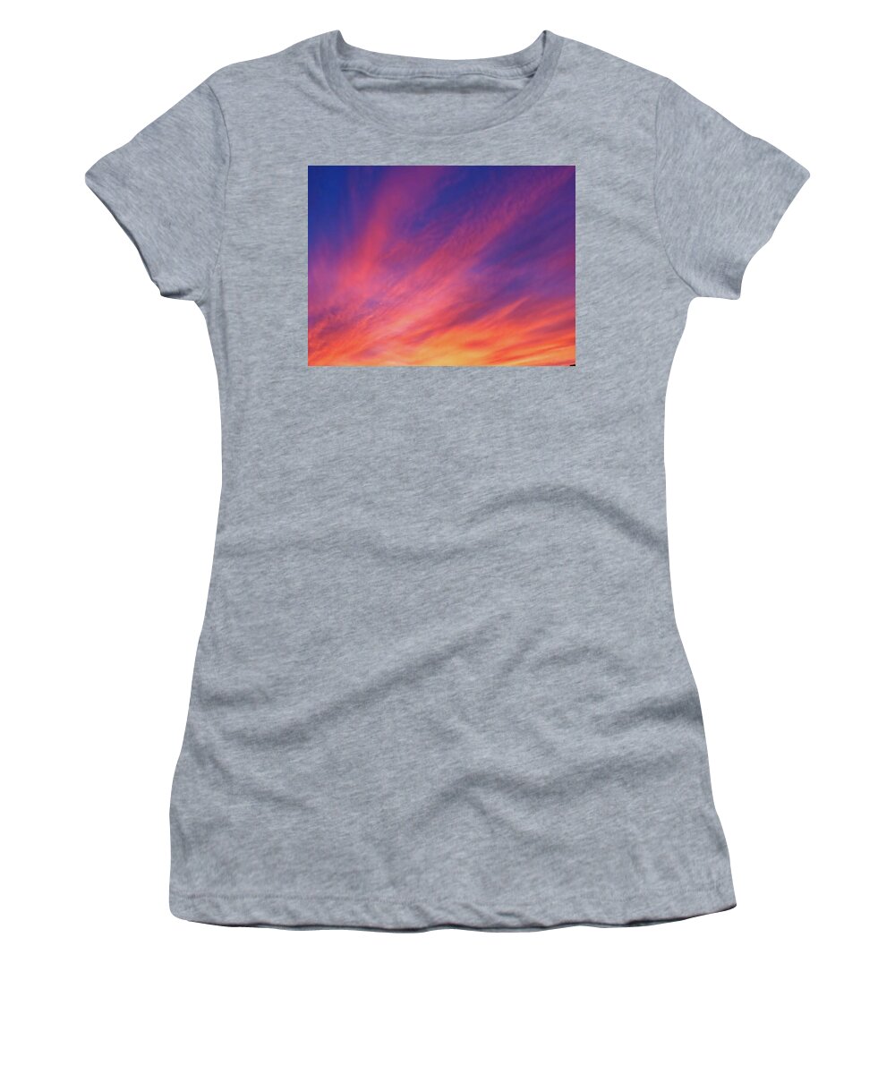 Radiant Women's T-Shirt featuring the photograph Beautiful Arizona Sunset Rays by Judy Kennedy