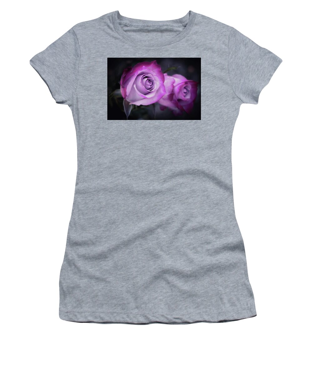 Roses Women's T-Shirt featuring the photograph Beautiful Birthday Roses by Elaine Malott