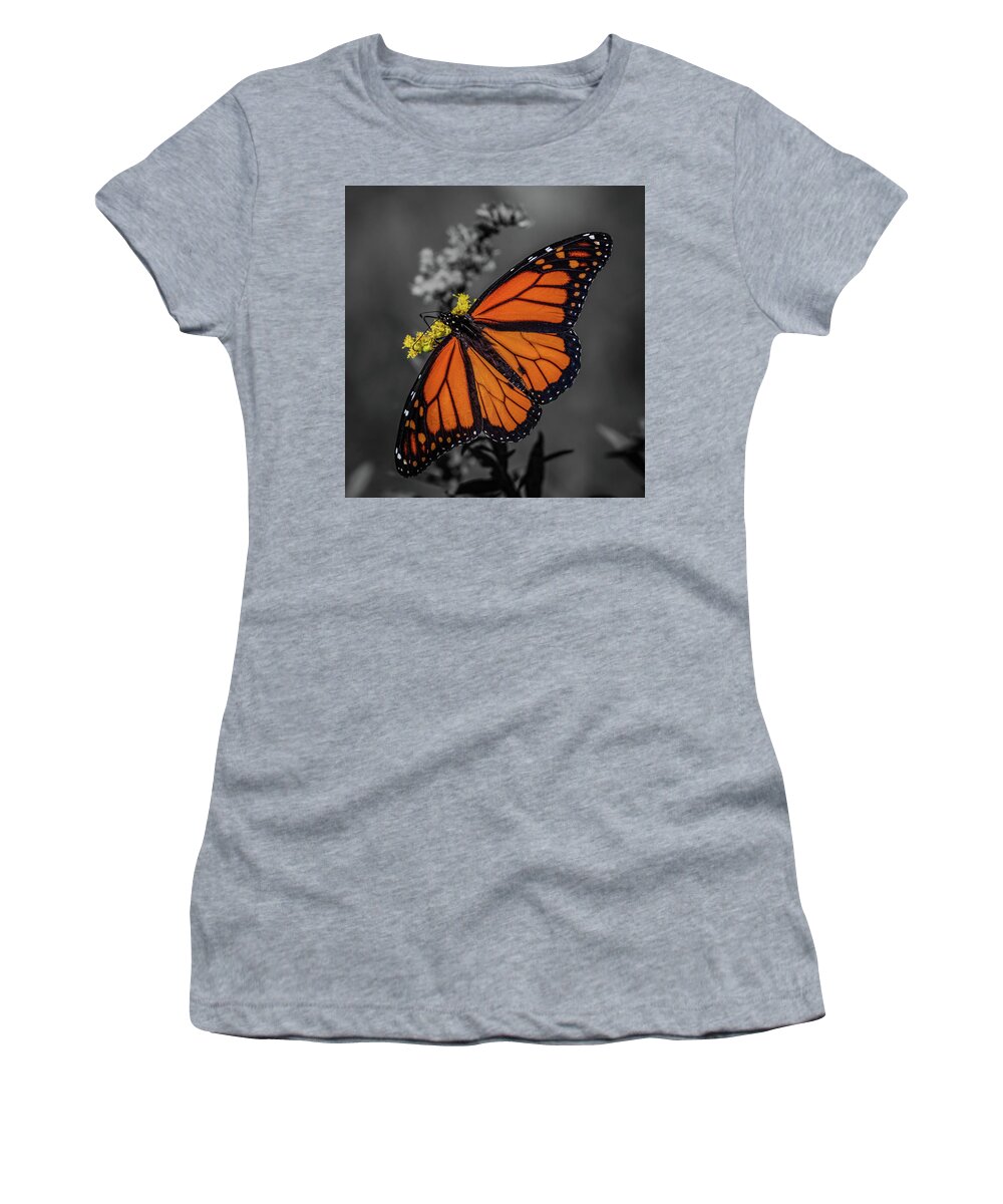 Monarch Women's T-Shirt featuring the photograph Beauty of a Monarch by Brian Shoemaker