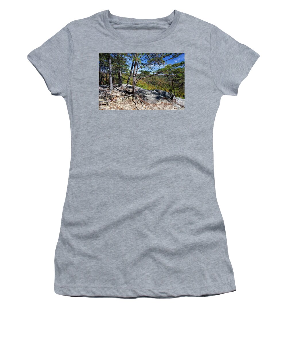 View Women's T-Shirt featuring the photograph Bee Rock Overlook 15 by Phil Perkins