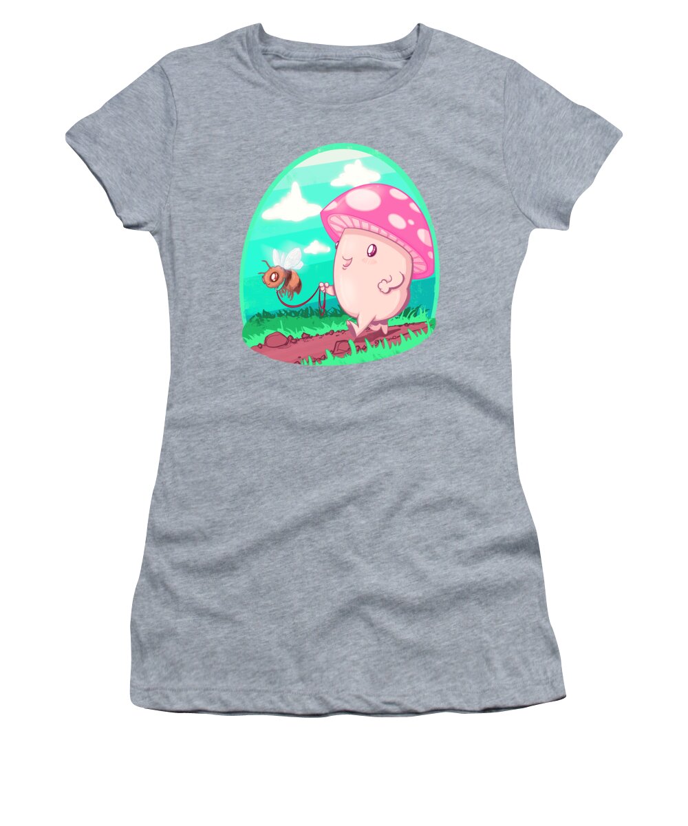 Bee Women's T-Shirt featuring the drawing Bee Walk by Ludwig Van Bacon