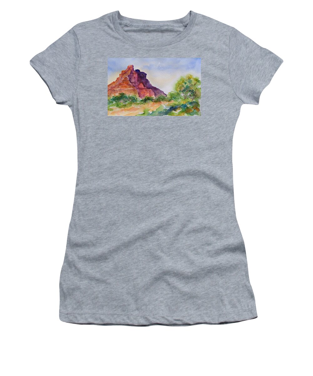 Sedona Women's T-Shirt featuring the painting Bell Rock by Terry Ann Morris