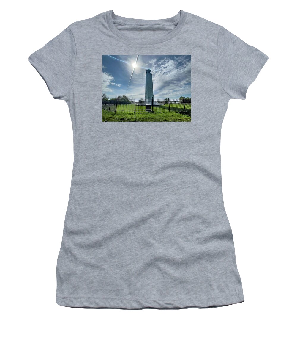 Detroit Women's T-Shirt featuring the photograph Belle Isle Lighthouse IMG_9918  Detroit Michigan by Michael Thomas