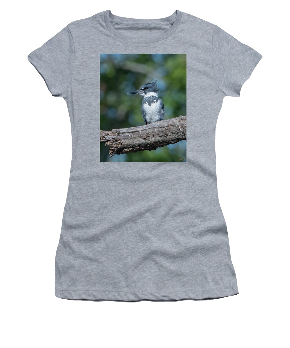 Nature Women's T-Shirt featuring the photograph Belted Kingfisher DSB0380 by Gerry Gantt