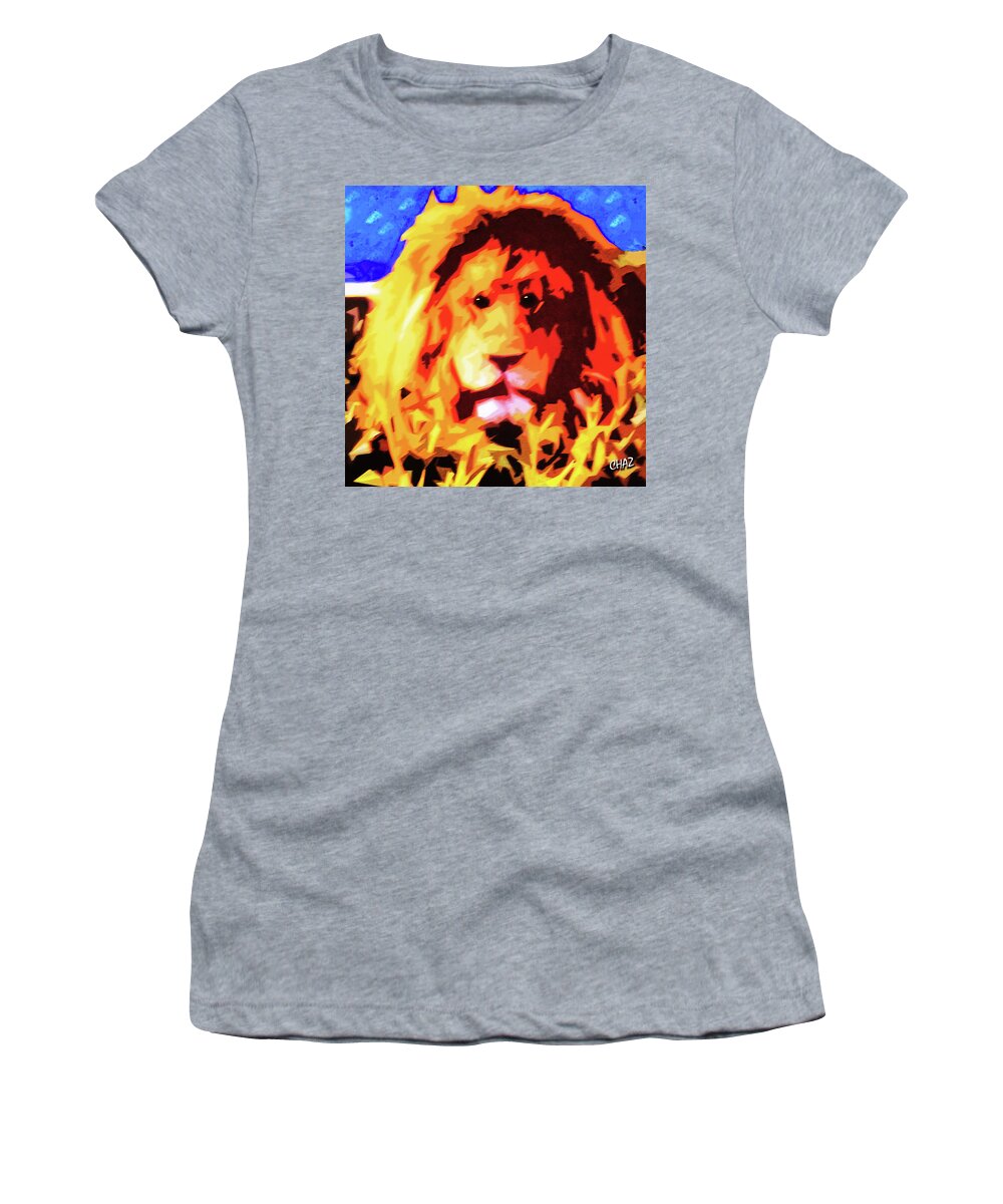 Animals Women's T-Shirt featuring the painting BIG Kitty by CHAZ Daugherty