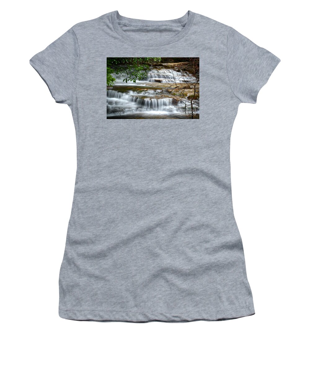 Big Laurel Creek Women's T-Shirt featuring the photograph Big Laurel Creek by Phil Perkins
