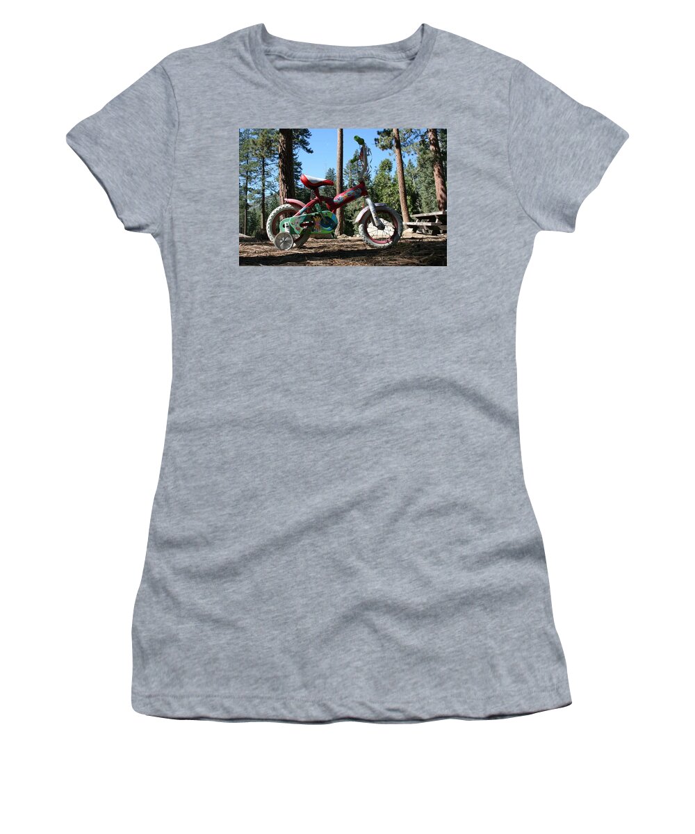 Photograph Women's T-Shirt featuring the photograph Bike for Teagan by Beverly Read