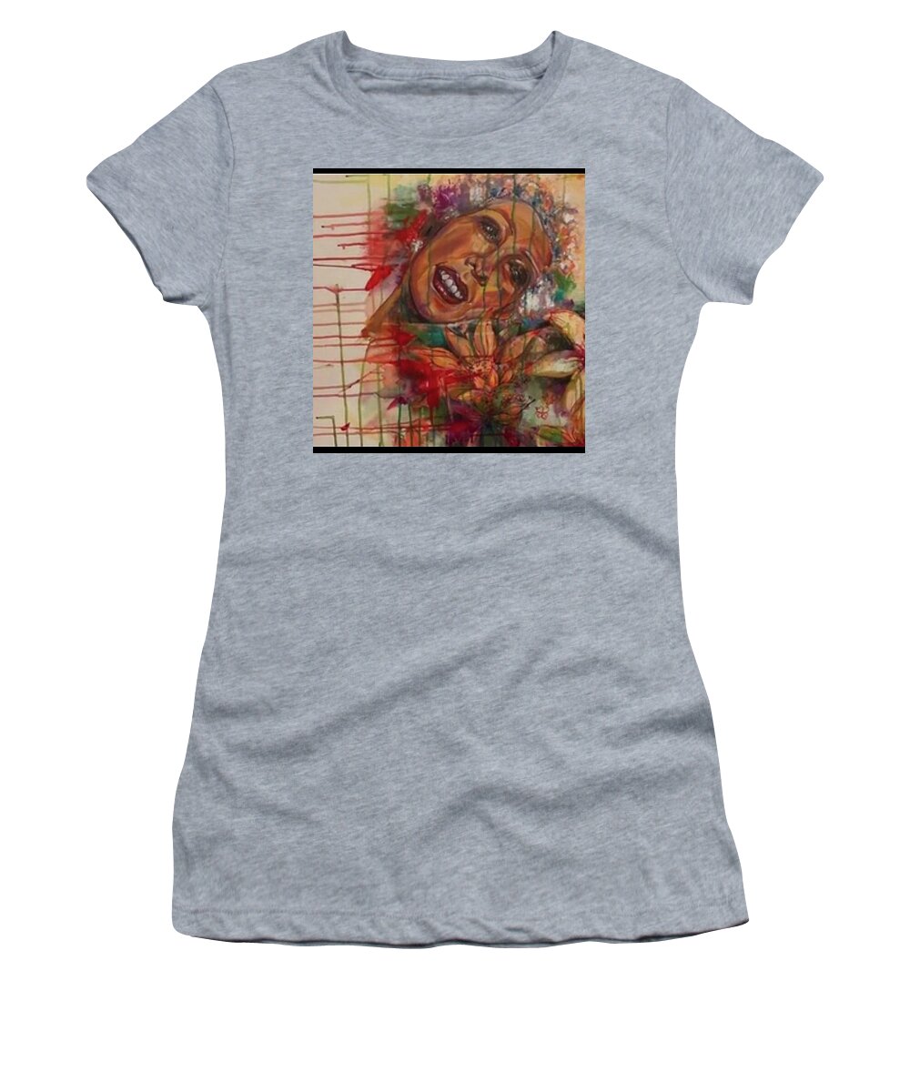 Women's T-Shirt featuring the painting Billy by Try Cheatham