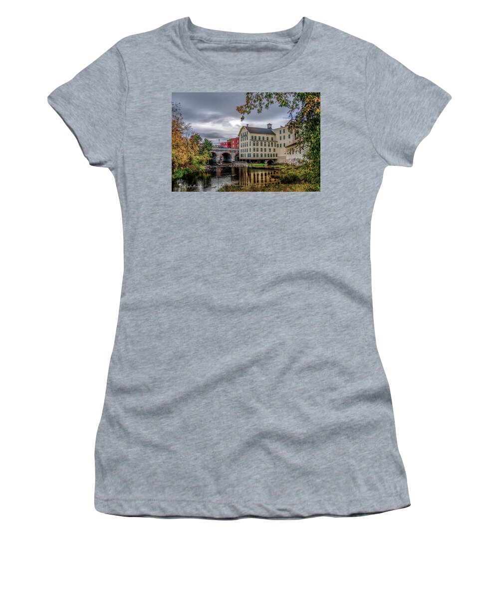 Birketts Mills Women's T-Shirt featuring the photograph Birketts Mills, Penn Yan, NY by Regina Muscarella