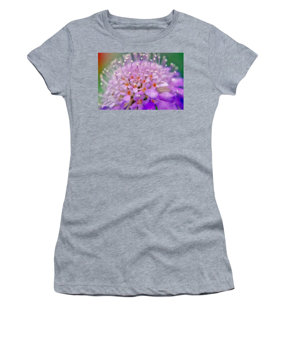 Purple Women's T-Shirt featuring the photograph Birthday candles by Dennis Baswell