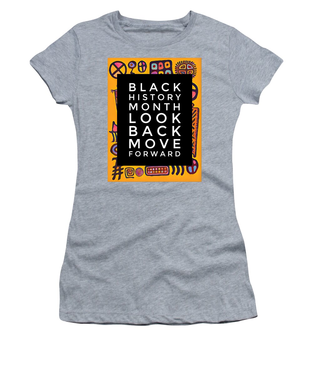 Black Women's T-Shirt featuring the digital art Black History Month by Joe Roache
