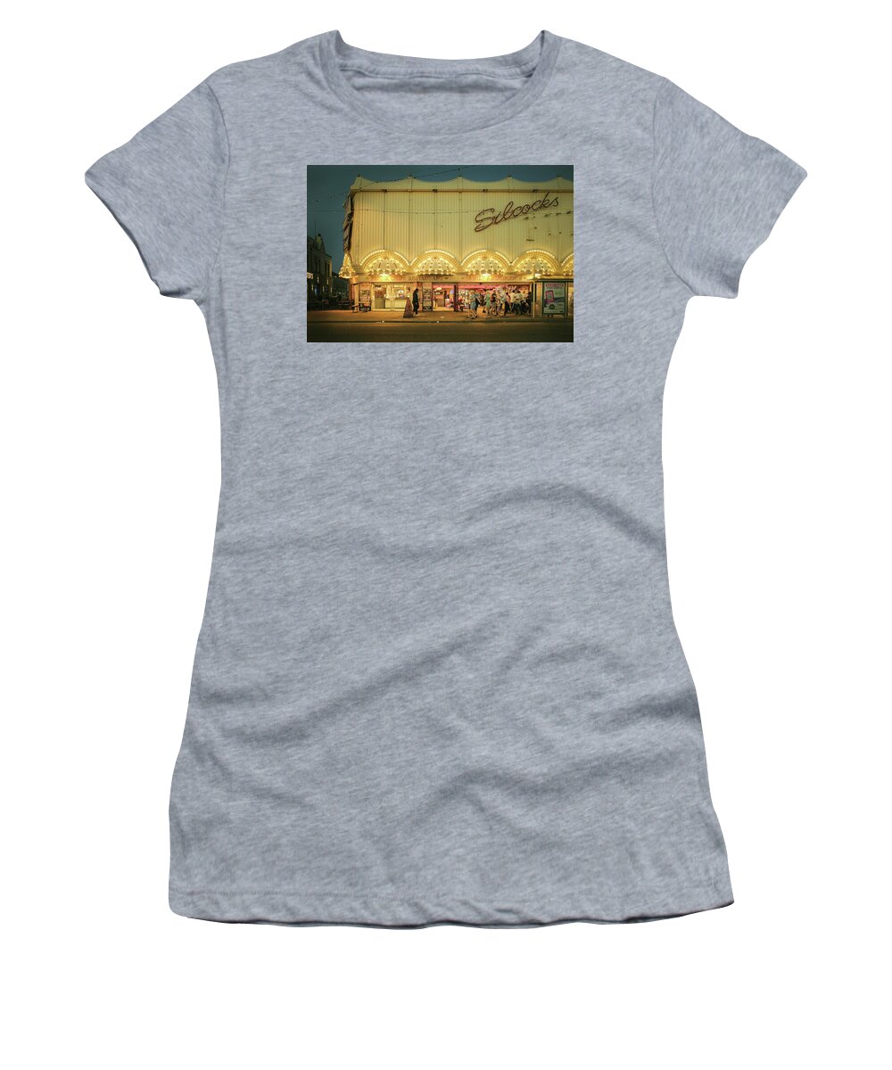 Blackpool Women's T-Shirt featuring the photograph Blackpool by night by Nick Barkworth