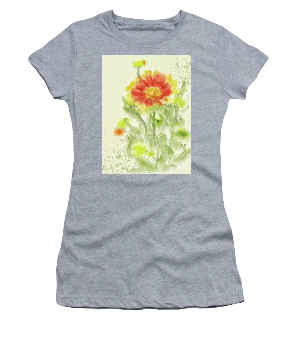 Flower Women's T-Shirt featuring the digital art Blanket Flower by Lois Bryan