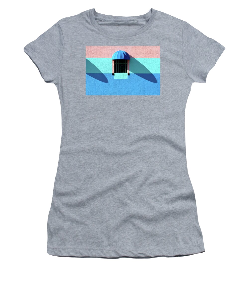 Urban Women's T-Shirt featuring the photograph Blue Canopy and Shadow by Stuart Allen