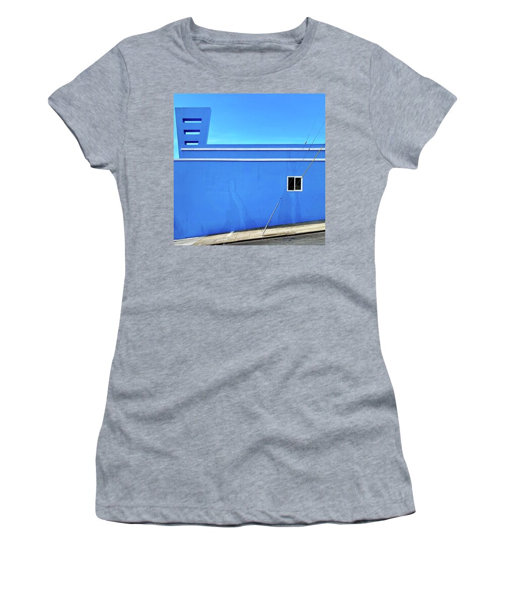  Women's T-Shirt featuring the photograph Blue On Blue by Julie Gebhardt