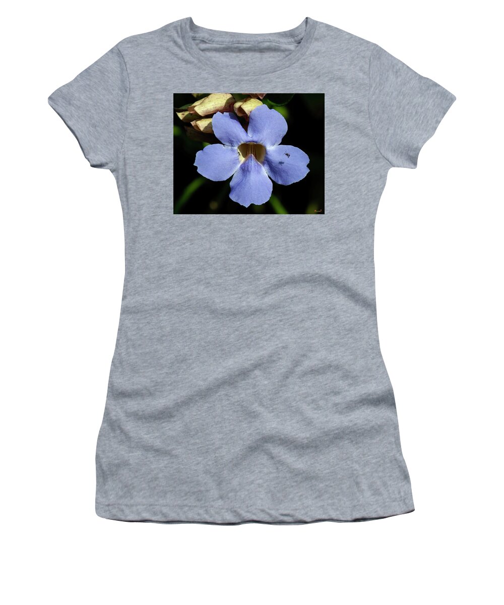 Nature Women's T-Shirt featuring the photograph Blue Skyflower, Blue Thunbergia or Blue Trumpetvine DTHN0310 by Gerry Gantt