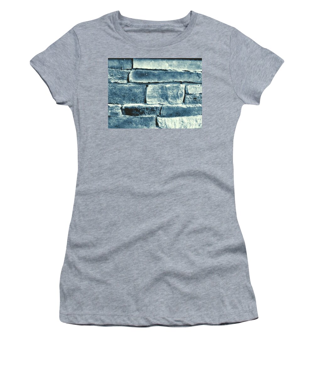 Bricks Women's T-Shirt featuring the photograph Blue Wall by Juliette Becker
