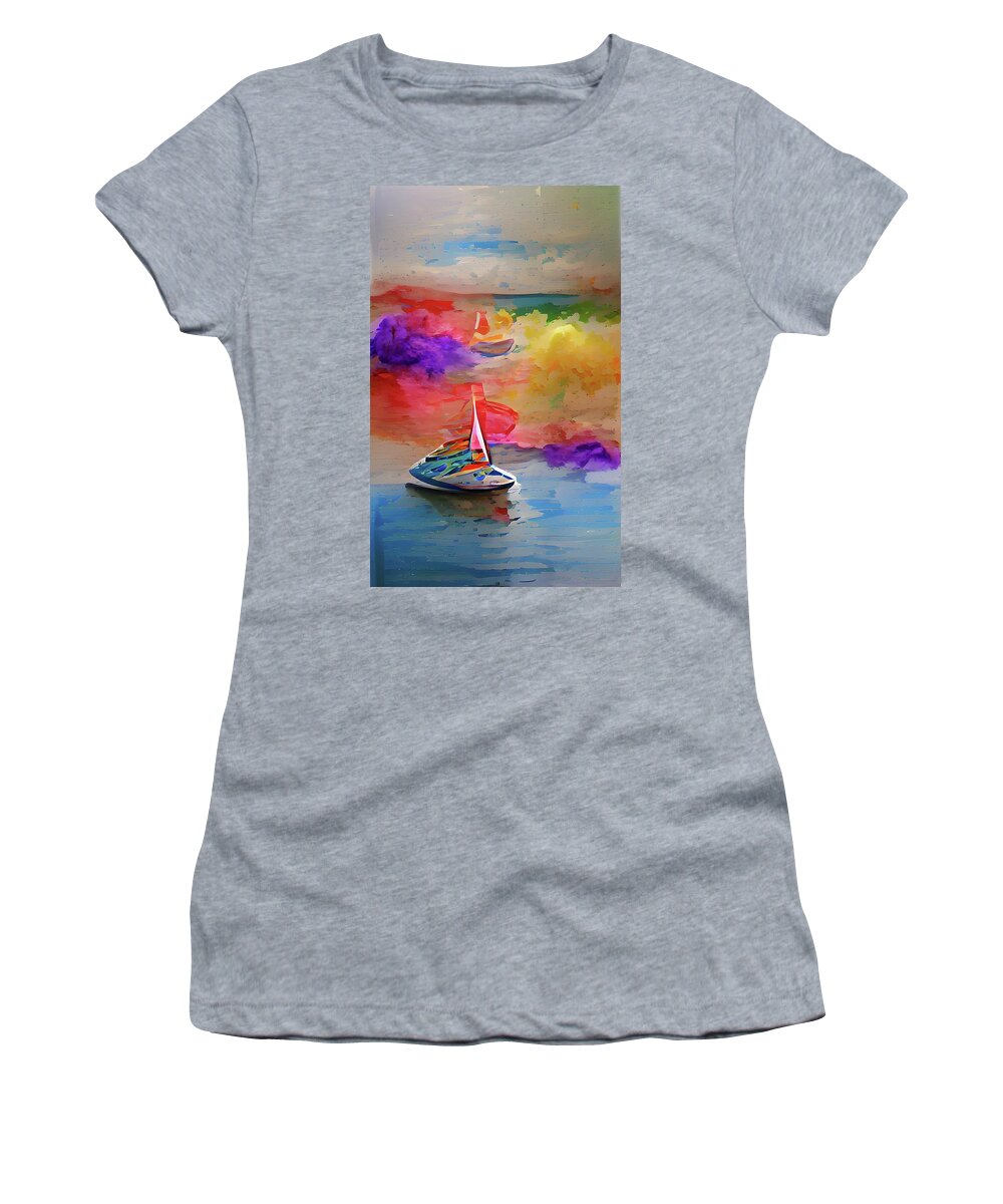 Buy My Art; 100% Of Proceeds Go To Benefit The Ukrainian People. Http://obw.life// For The Details Of Which Groups And Charities I Am Sending The Money To Women's T-Shirt featuring the digital art Boatamus by Rod Turner