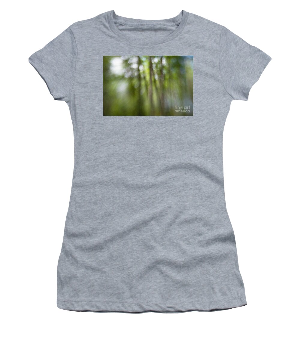 Abstract Women's T-Shirt featuring the photograph Bohek Forest by Priska Wettstein