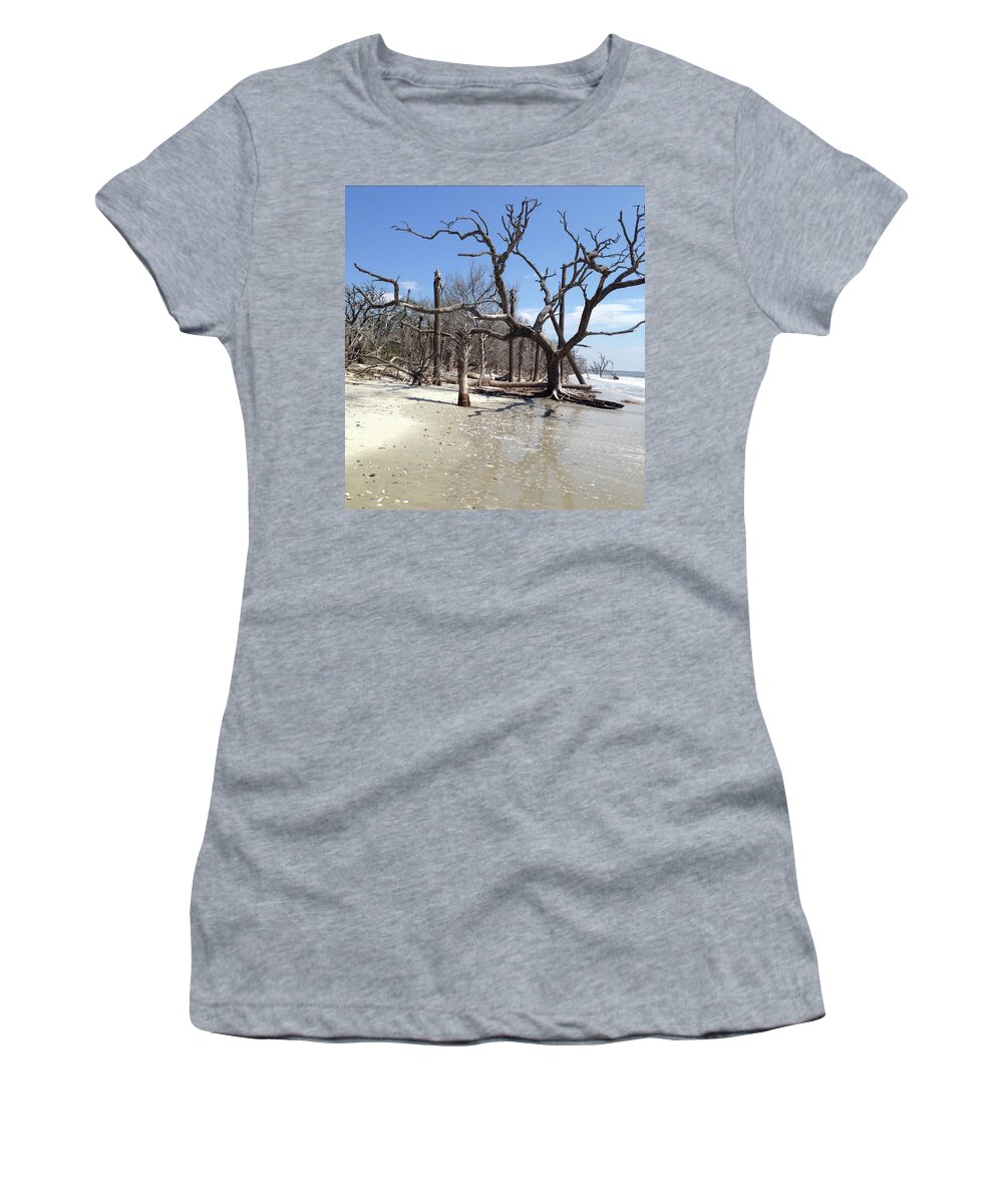 Beach Women's T-Shirt featuring the photograph Botany Bay Beach by Catherine Wilson