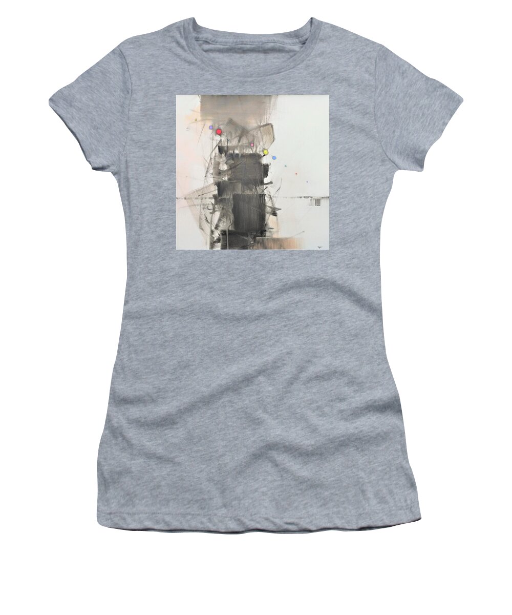 Rhythmic Women's T-Shirt featuring the painting Bouncing Beat by Zusheng Yu