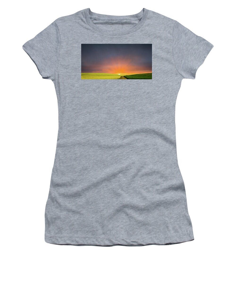 Canola Women's T-Shirt featuring the photograph Boundless by Don Schwartz