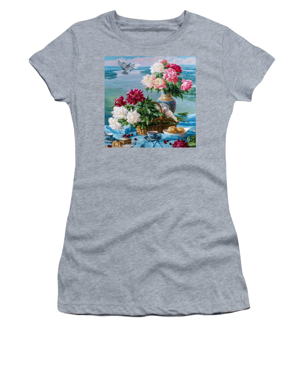 Flowers Women's T-Shirt featuring the painting Bouquet Beauty by Teresa Trotter