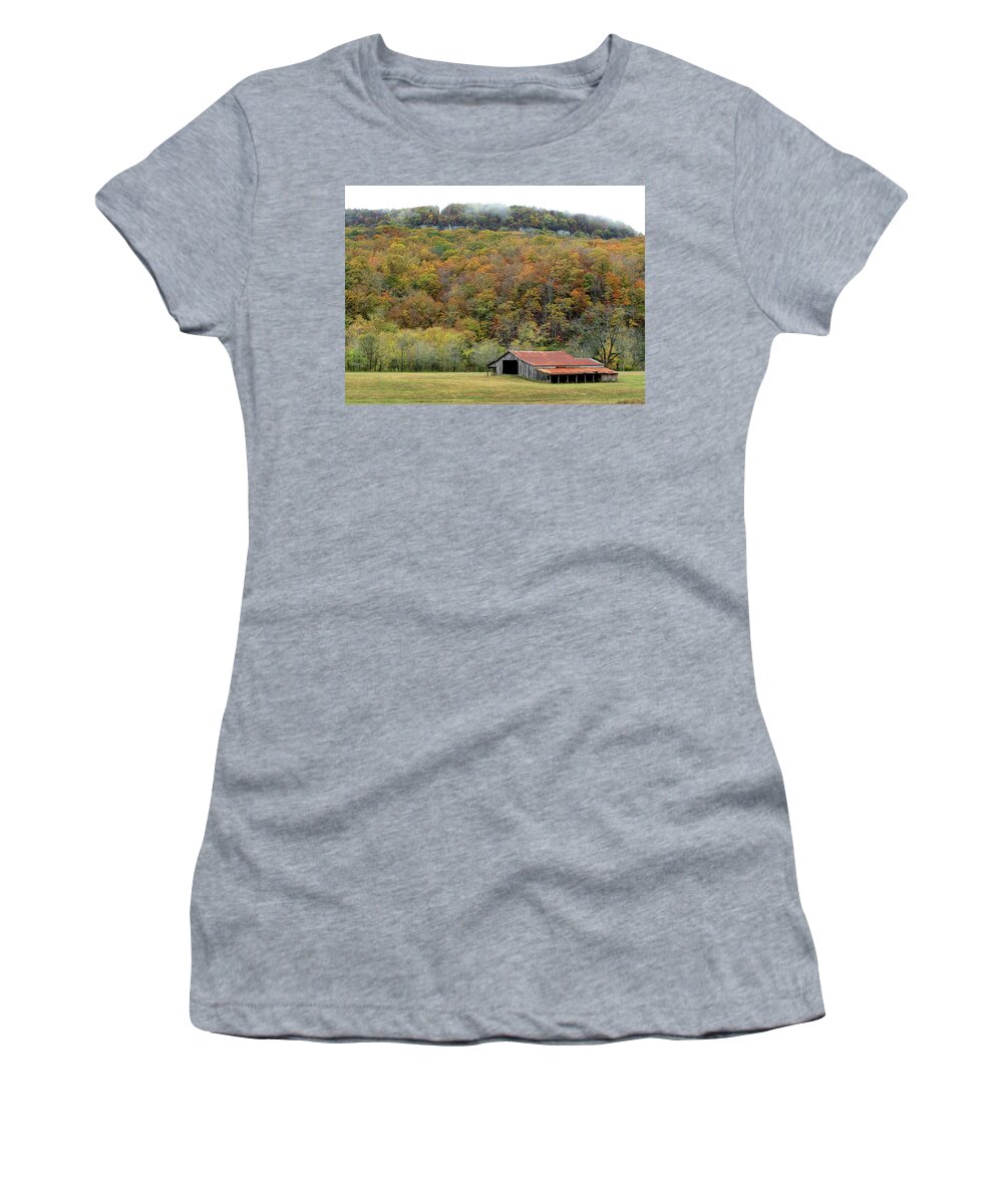  Women's T-Shirt featuring the photograph Boxley Barn 2 by William Rainey