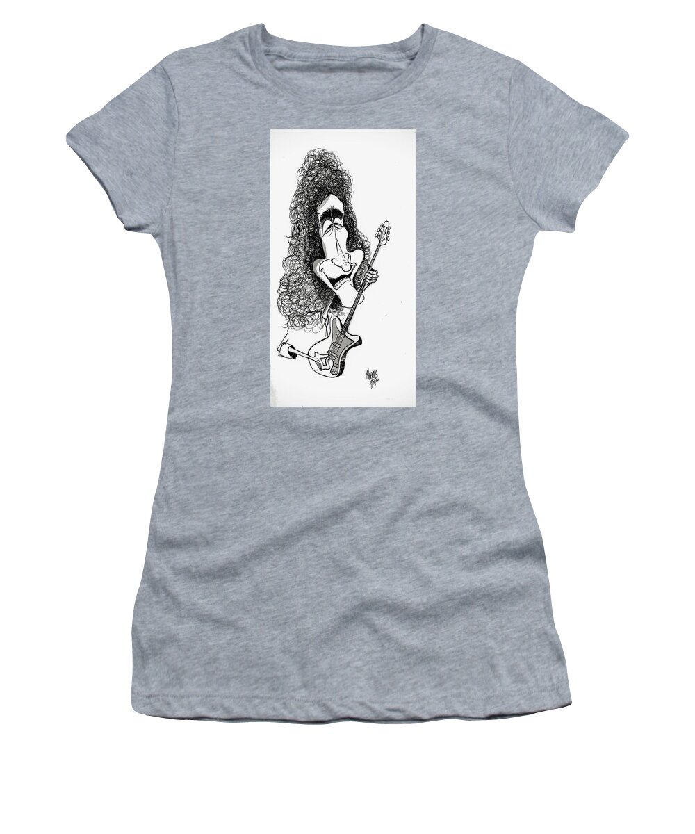 Queen Women's T-Shirt featuring the drawing Brian May by Michael Hopkins