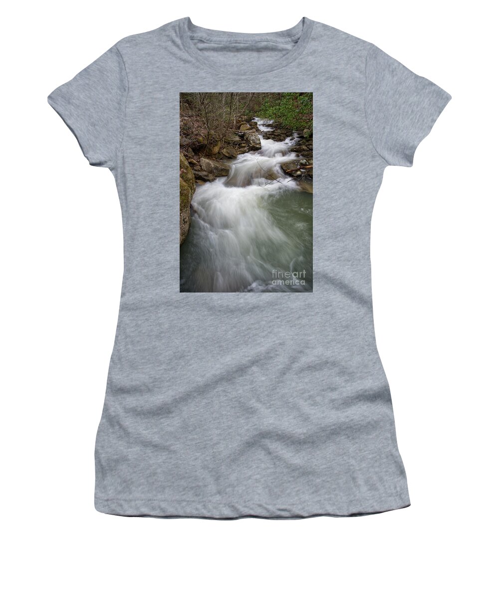 Triple Falls Women's T-Shirt featuring the photograph Bruce Creek 3 by Phil Perkins