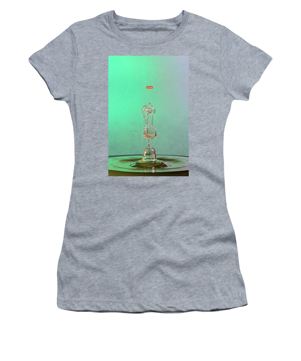 Abstract Women's T-Shirt featuring the photograph Bubble and Drop by Sue Leonard