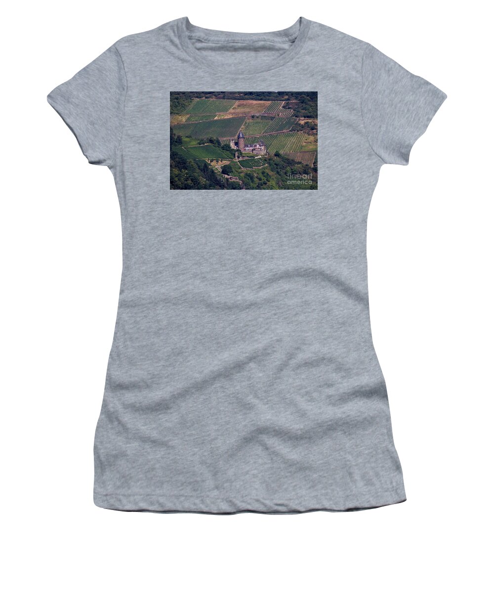 Burg Stahleck Women's T-Shirt featuring the photograph Burg Stahleck by Yvonne M Smith