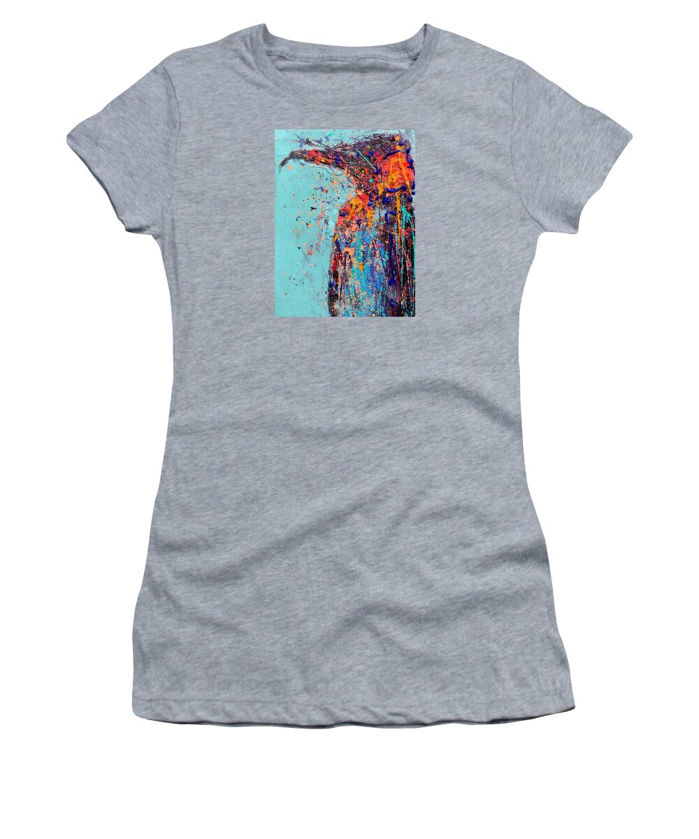Penguin Women's T-Shirt featuring the painting Burgess Meredith by Nicholas Brendon