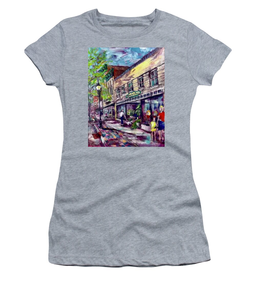 Painting Women's T-Shirt featuring the painting Burlap and Lace by Les Leffingwell