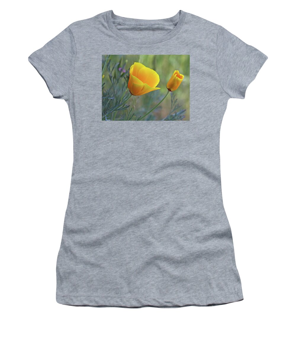  Women's T-Shirt featuring the photograph California Poppy #1 by Carla Brennan