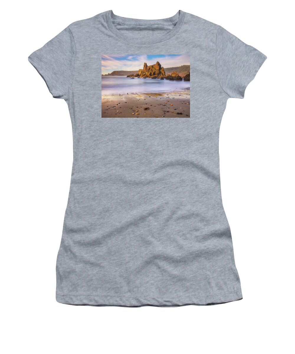 Beach Women's T-Shirt featuring the photograph Calm at the Castle by Darren White