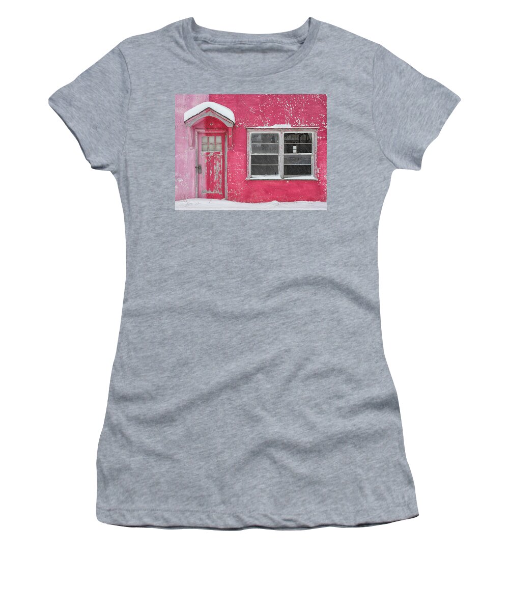 Abandoned Women's T-Shirt featuring the photograph Candy Cane Motel by Darren White